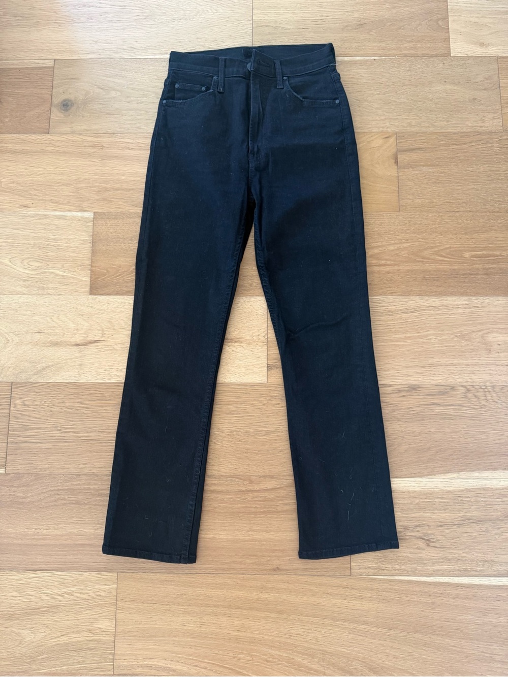 MOTHER Women’s Black Straight Jeans